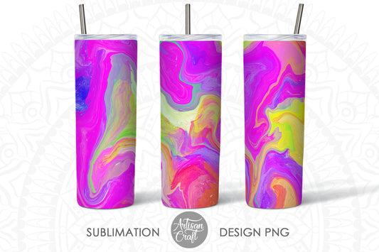 Tumbler sublimation design in multicolor