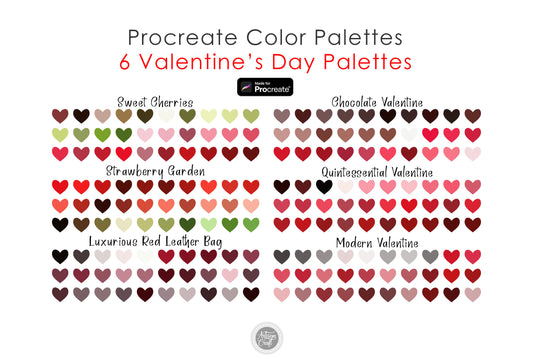 Procreate color palette for Valentine