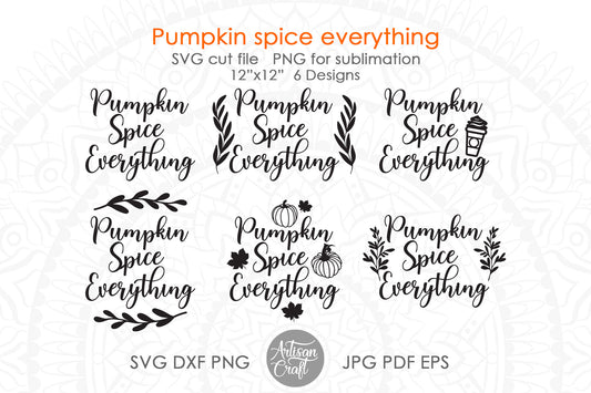 Pumpkin spice everything SVG