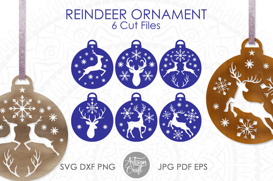 Reindeer ornament SVG