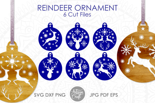 Reindeer ornament SVG