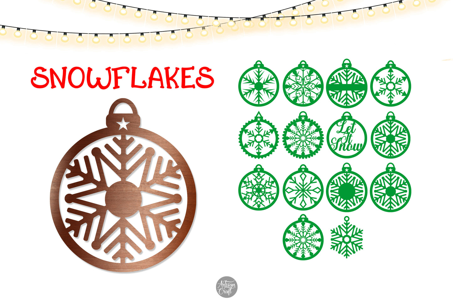Christmas ornaments SVG bundle