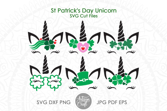 St Patrick's Day unicorn SVG