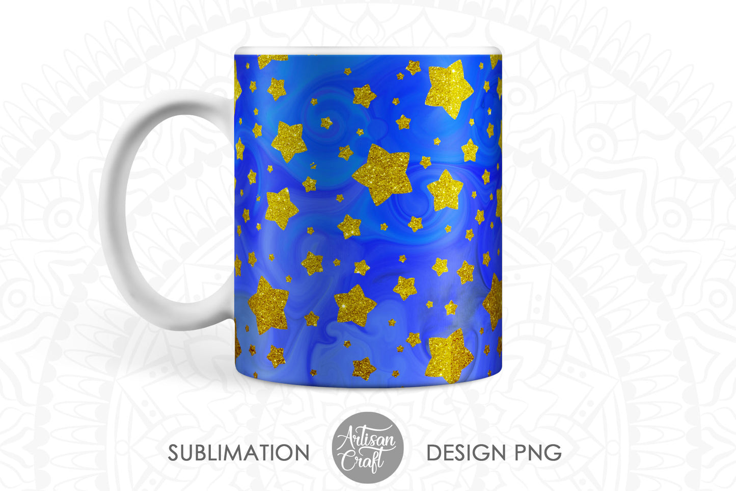 Star mug sublimation designs