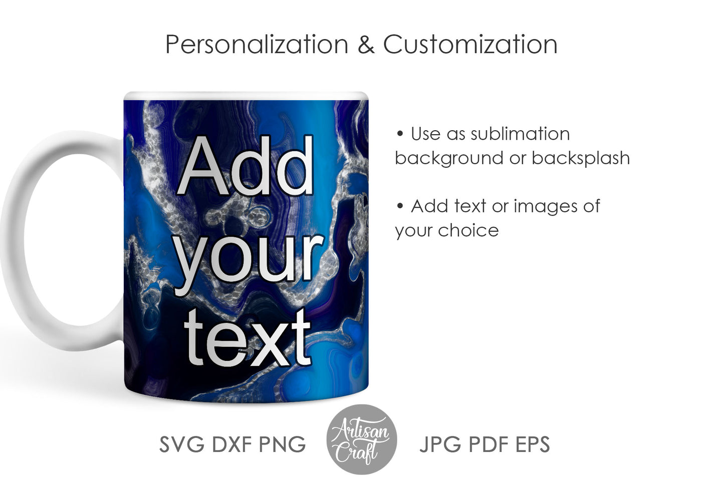 Sublimation mug design templates for 11 oz