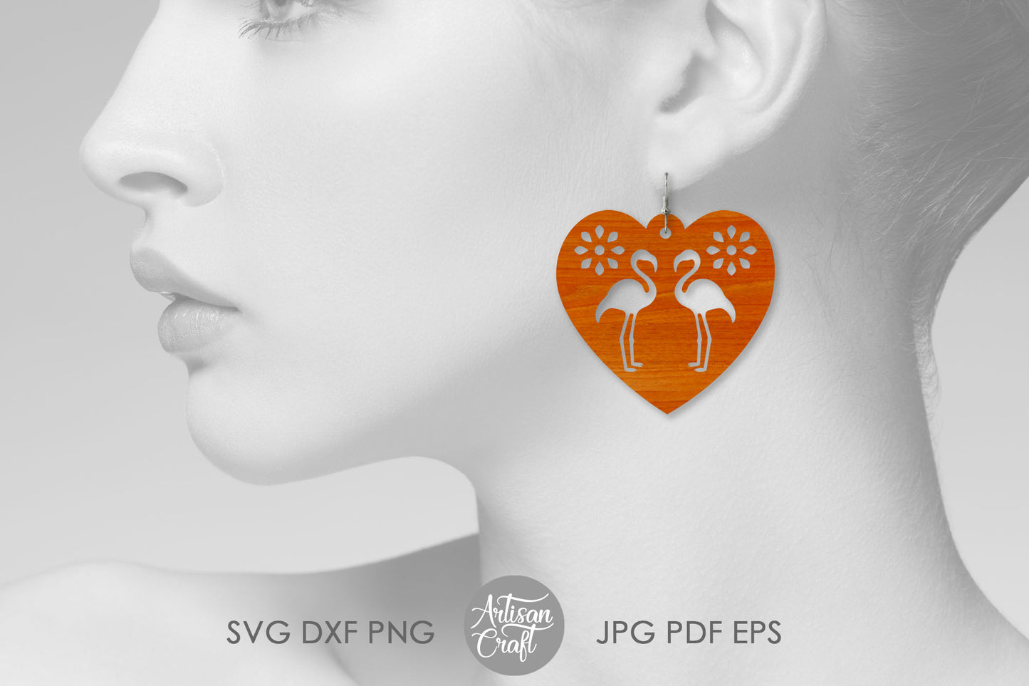 Flamingo earrings SVG