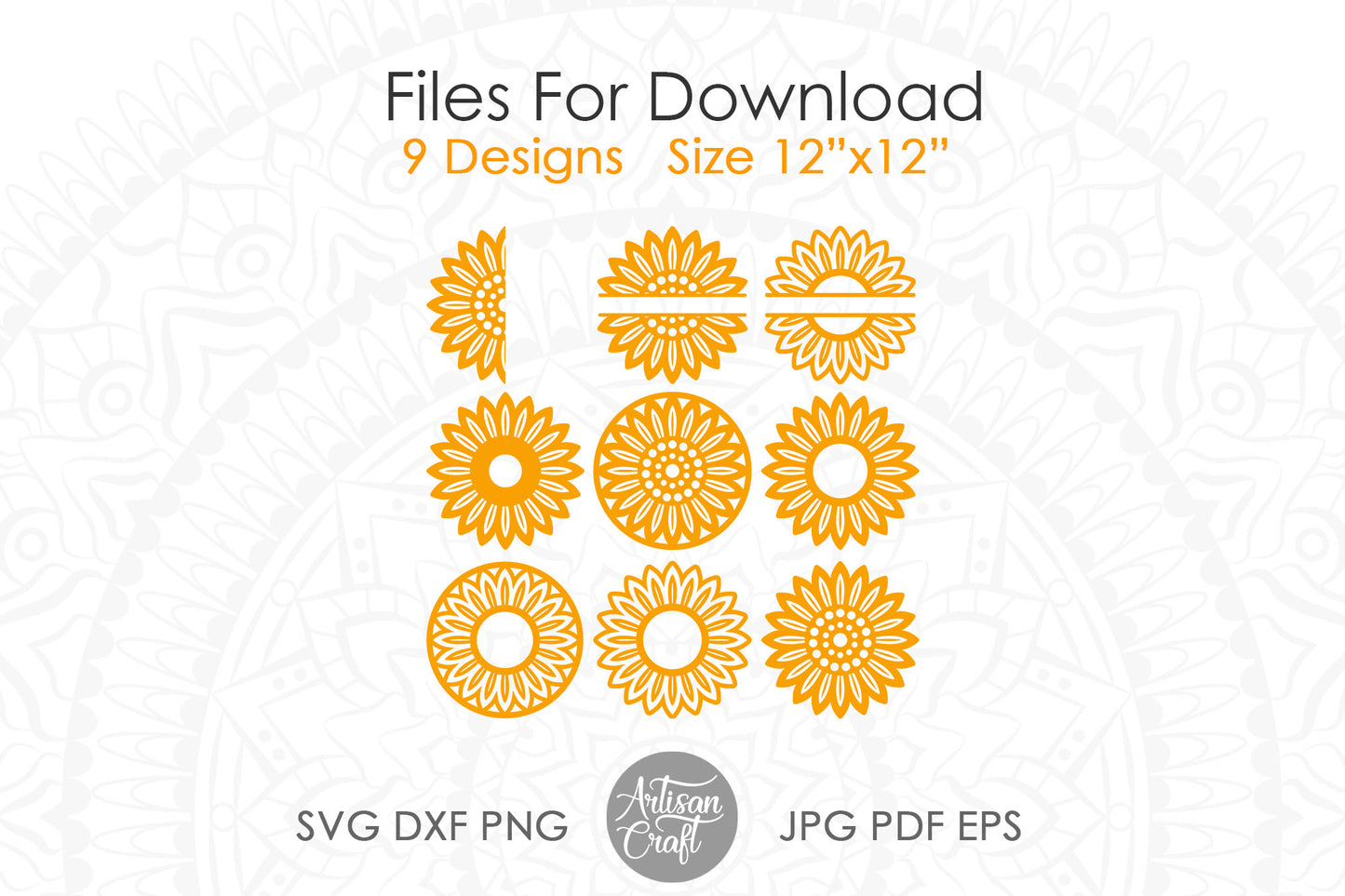 Sunflower Monogram SVG