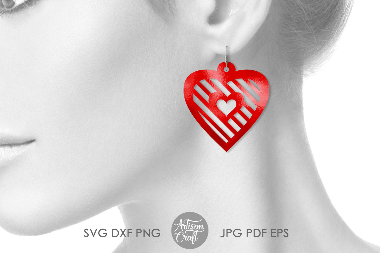 Heart earrings SVG