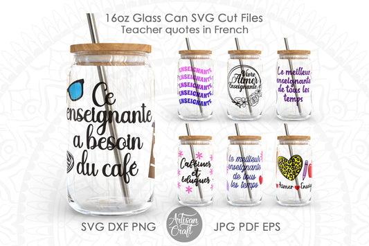 Teacher quotes in French, Enseignante SVG