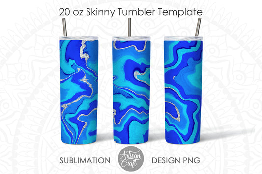Blue tumbler wrap PNG