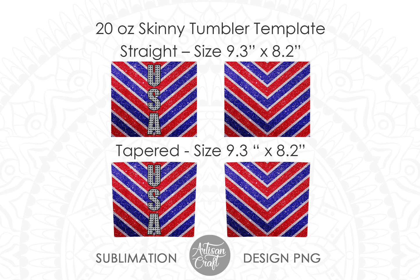 Patriotic tumbler PNG with USA flag colors