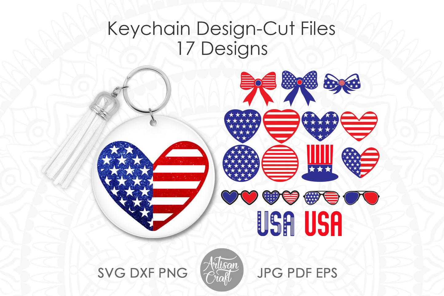 Patriotic keychain SVG